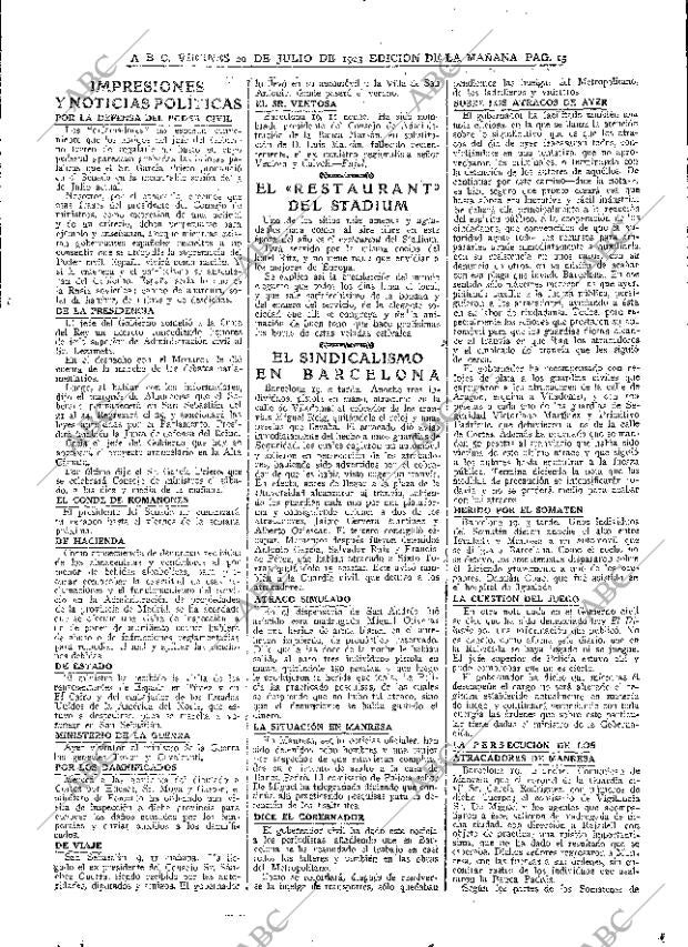 ABC MADRID 20-07-1923 página 15