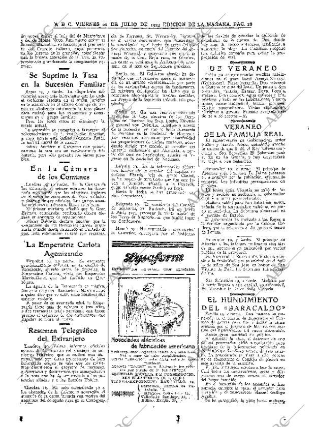 ABC MADRID 20-07-1923 página 18