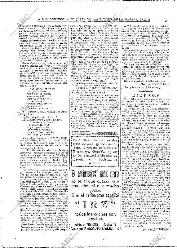 ABC MADRID 22-07-1923 página 16