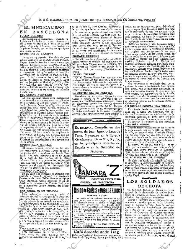 ABC MADRID 25-07-1923 página 10