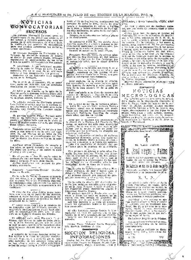 ABC MADRID 25-07-1923 página 19