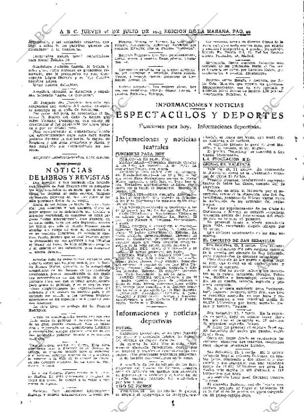 ABC MADRID 26-07-1923 página 20