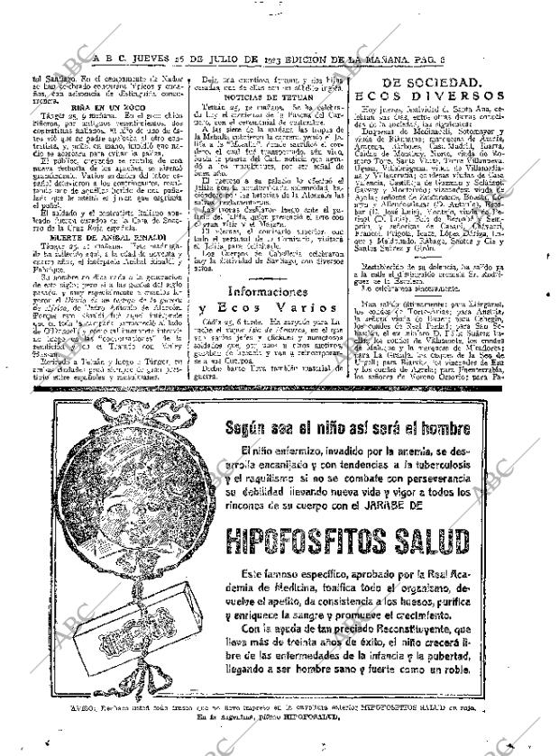 ABC MADRID 26-07-1923 página 8