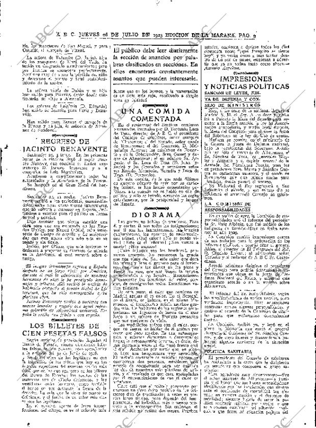 ABC MADRID 26-07-1923 página 9