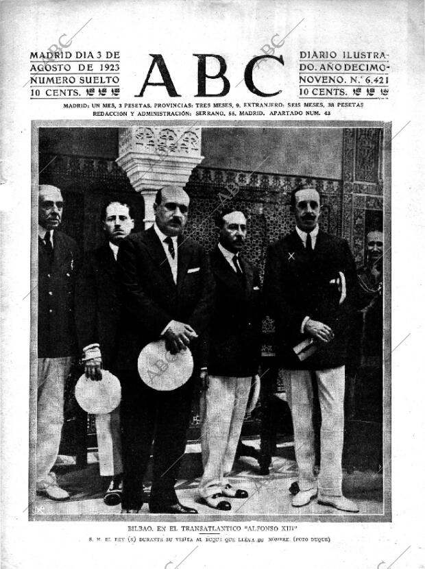 ABC MADRID 03-08-1923 página 1