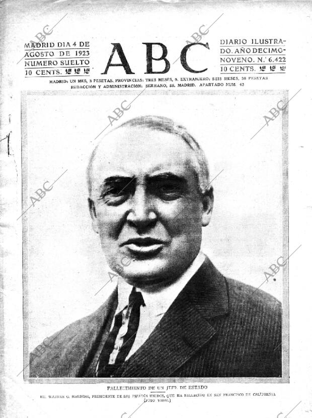 ABC MADRID 04-08-1923 página 1