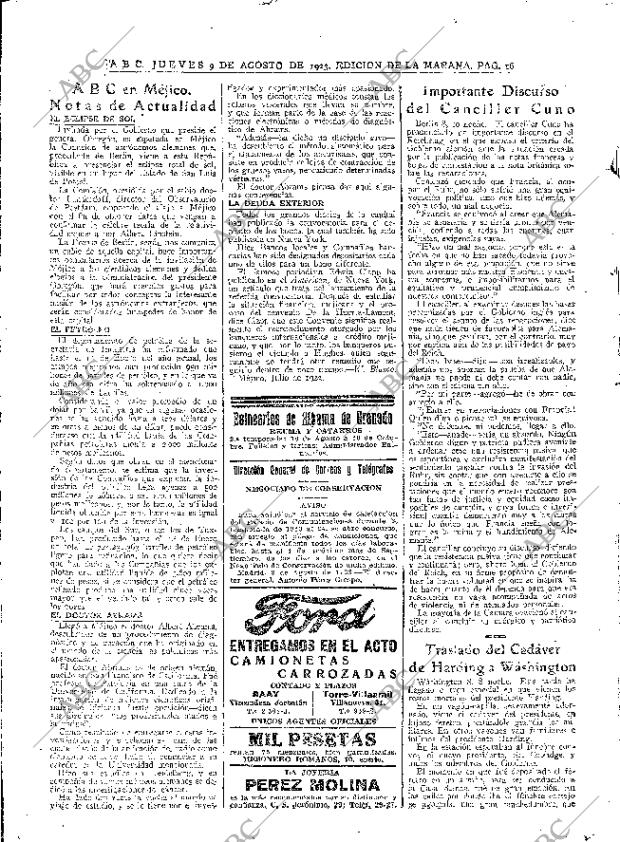 ABC MADRID 09-08-1923 página 16