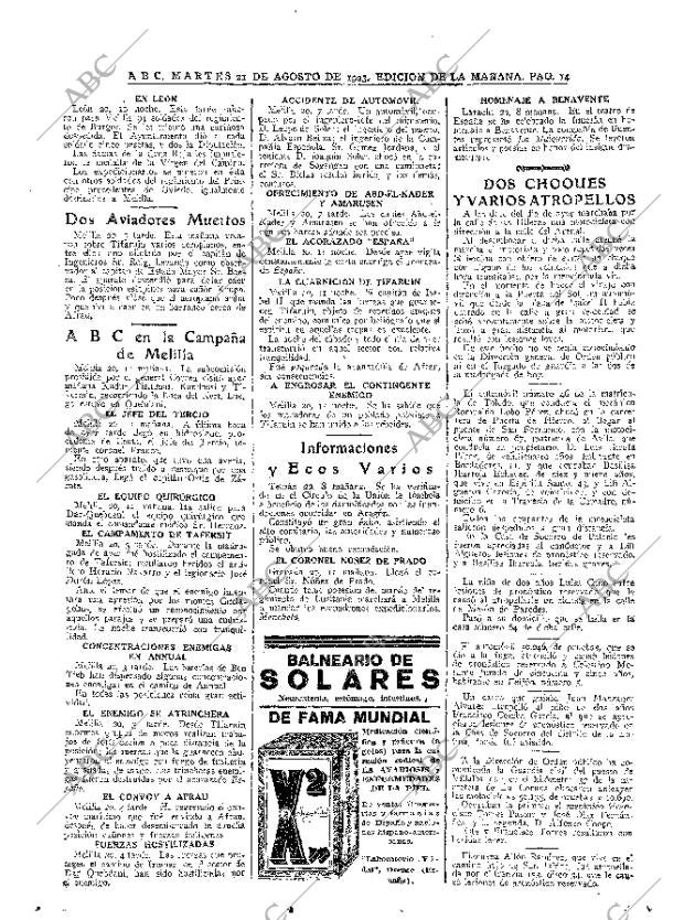 ABC MADRID 21-08-1923 página 14