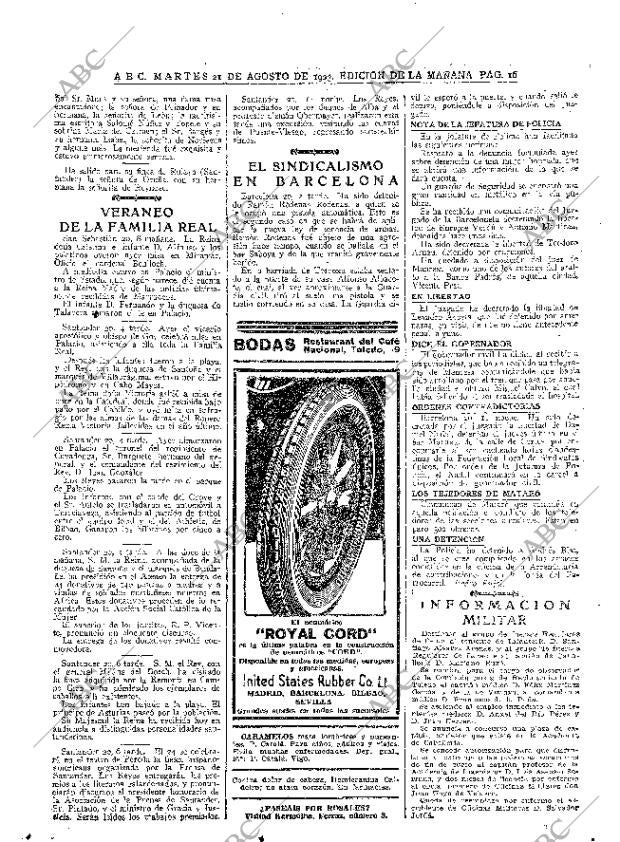 ABC MADRID 21-08-1923 página 16