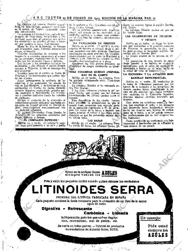 ABC MADRID 23-08-1923 página 10