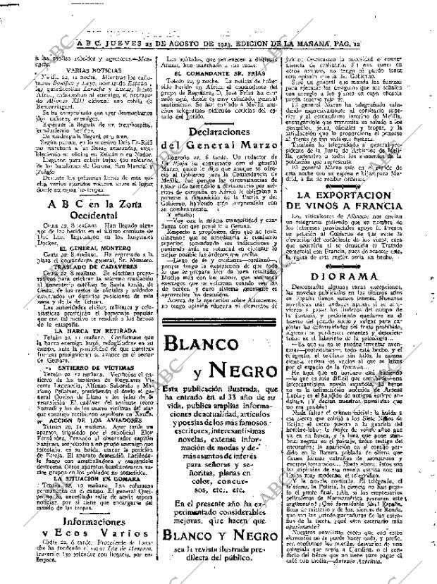 ABC MADRID 23-08-1923 página 12