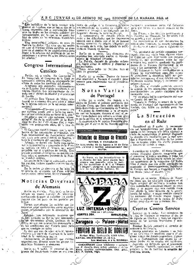 ABC MADRID 23-08-1923 página 16
