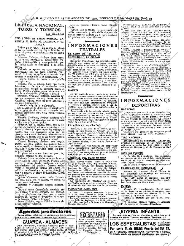 ABC MADRID 23-08-1923 página 22