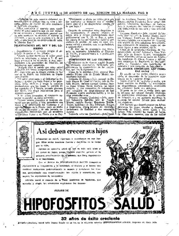 ABC MADRID 23-08-1923 página 8