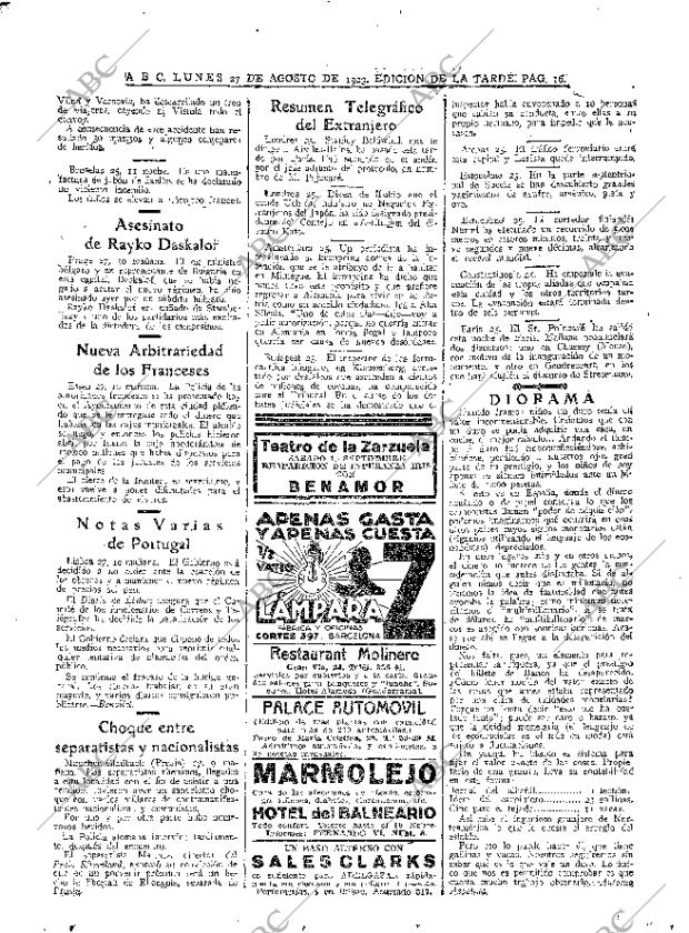 ABC MADRID 27-08-1923 página 16