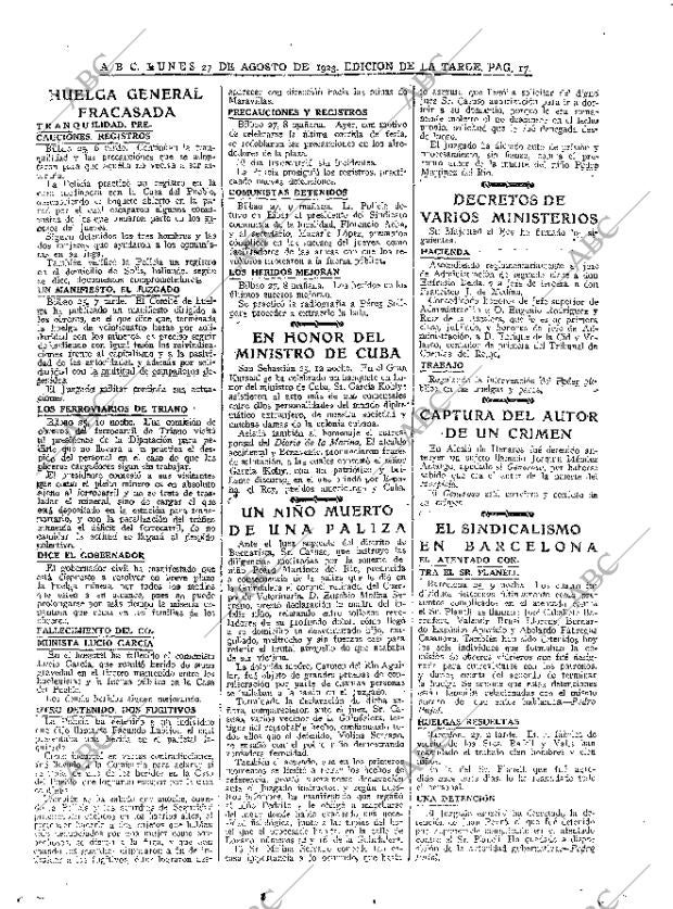 ABC MADRID 27-08-1923 página 17