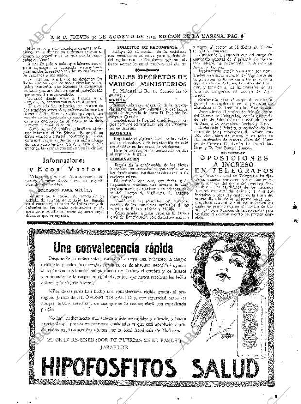 ABC MADRID 30-08-1923 página 8