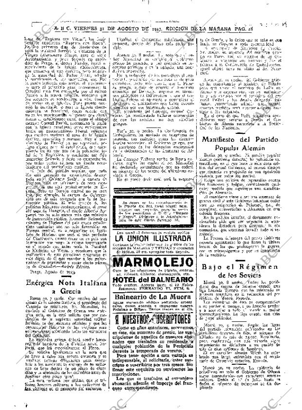 ABC MADRID 31-08-1923 página 16