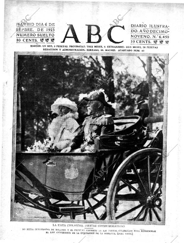 ABC MADRID 06-09-1923 página 1