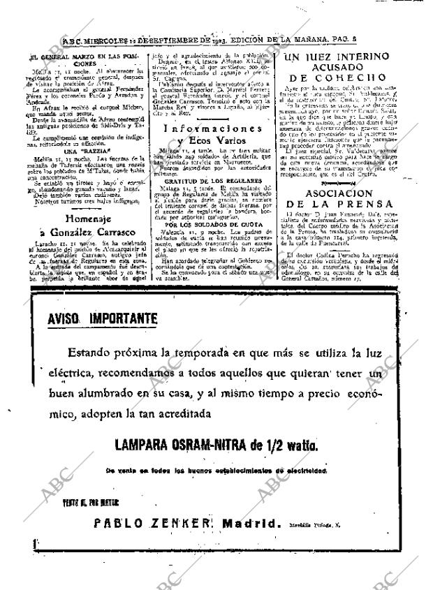 ABC MADRID 12-09-1923 página 8