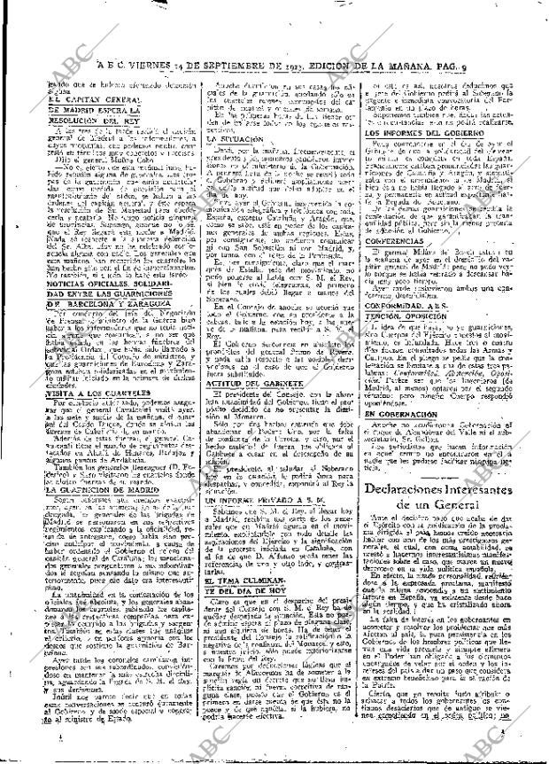 ABC MADRID 14-09-1923 página 9