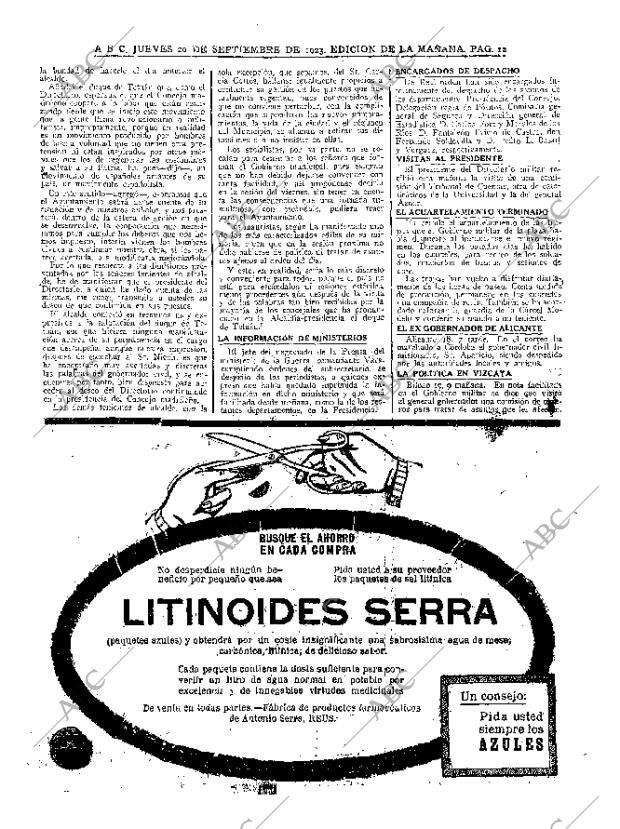 ABC MADRID 20-09-1923 página 12