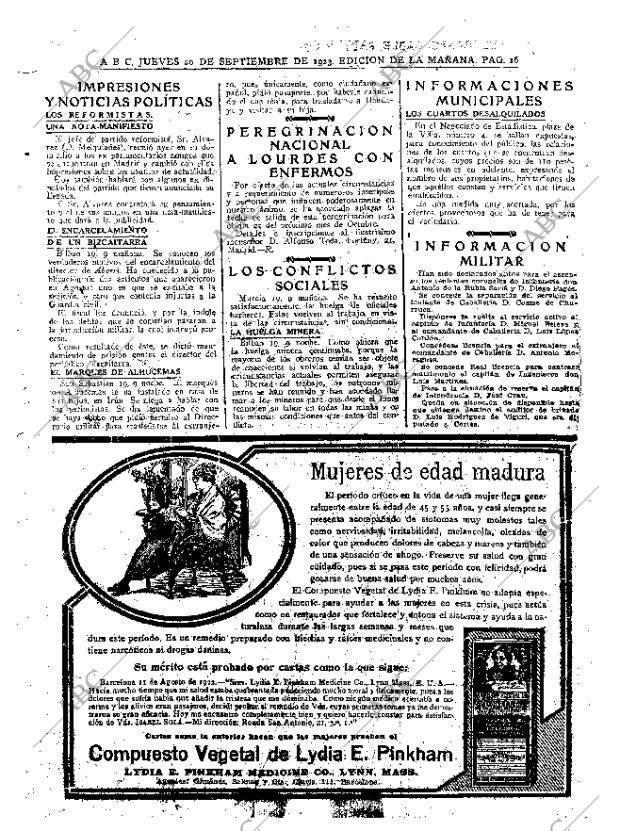ABC MADRID 20-09-1923 página 16