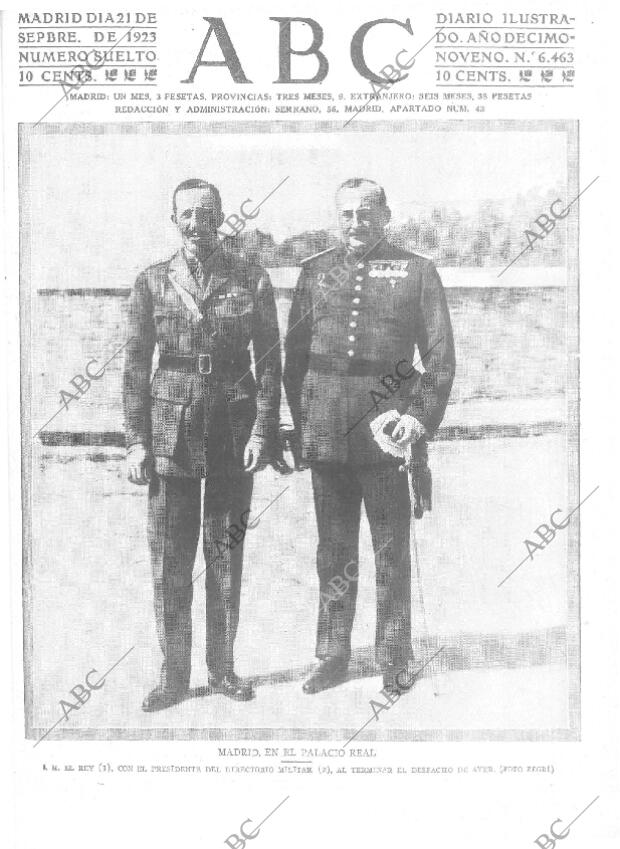 ABC MADRID 21-09-1923 página 1