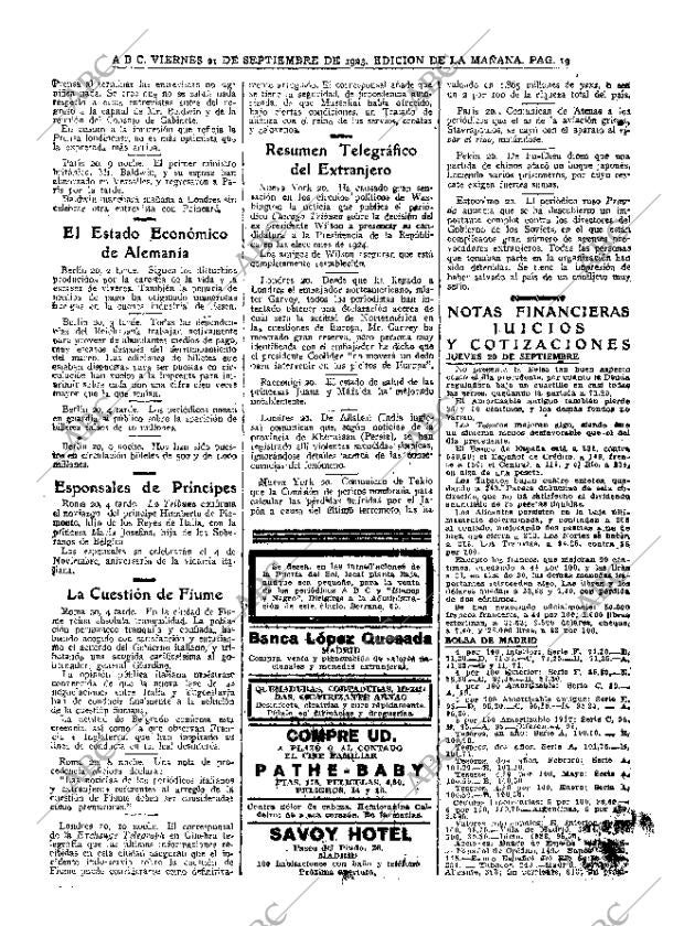 ABC MADRID 21-09-1923 página 19