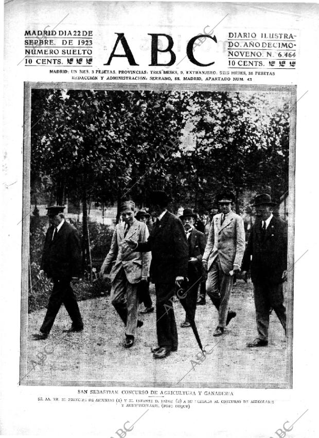 ABC MADRID 22-09-1923 página 1
