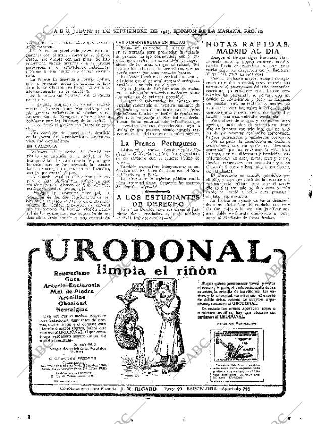 ABC MADRID 27-09-1923 página 12