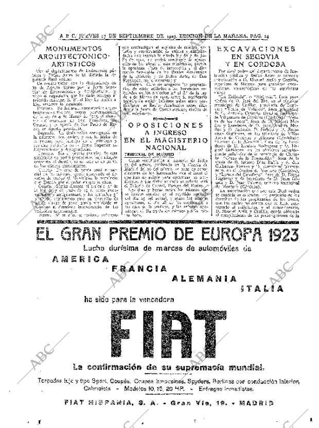 ABC MADRID 27-09-1923 página 14