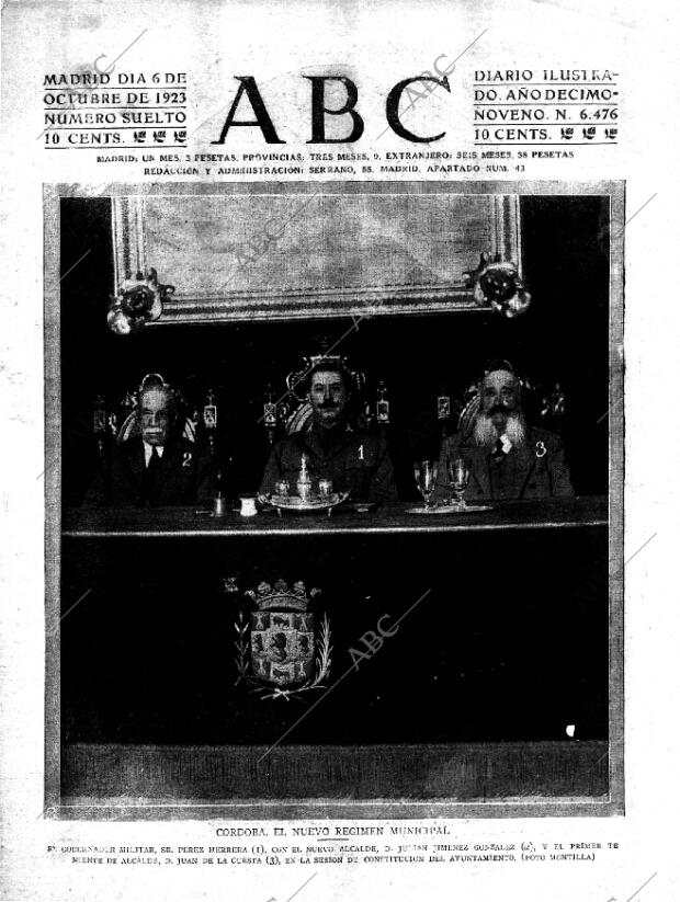ABC MADRID 06-10-1923 página 1