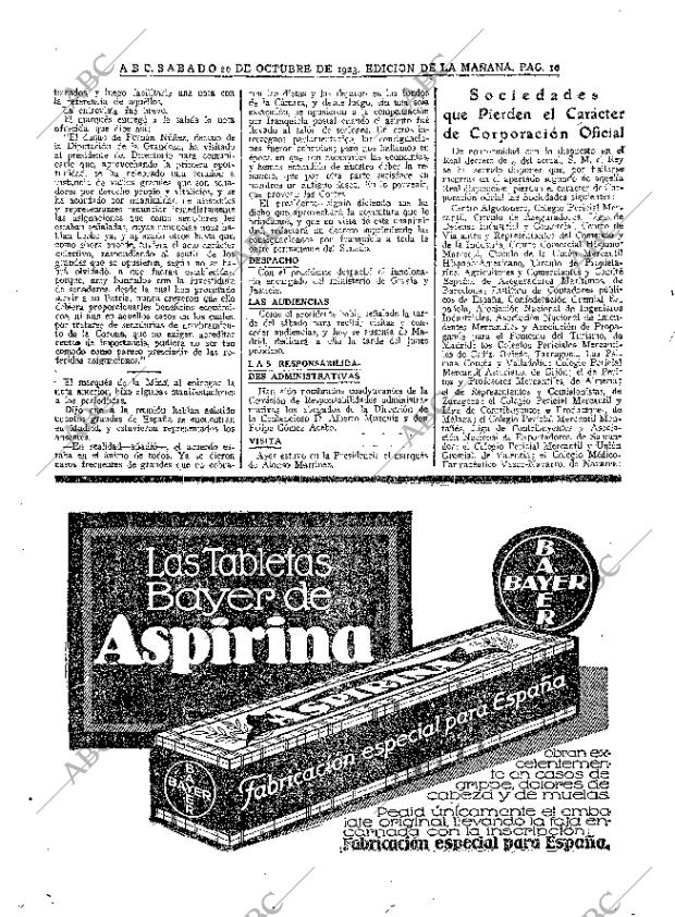 ABC MADRID 20-10-1923 página 10