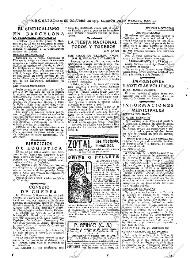 ABC MADRID 20-10-1923 página 20