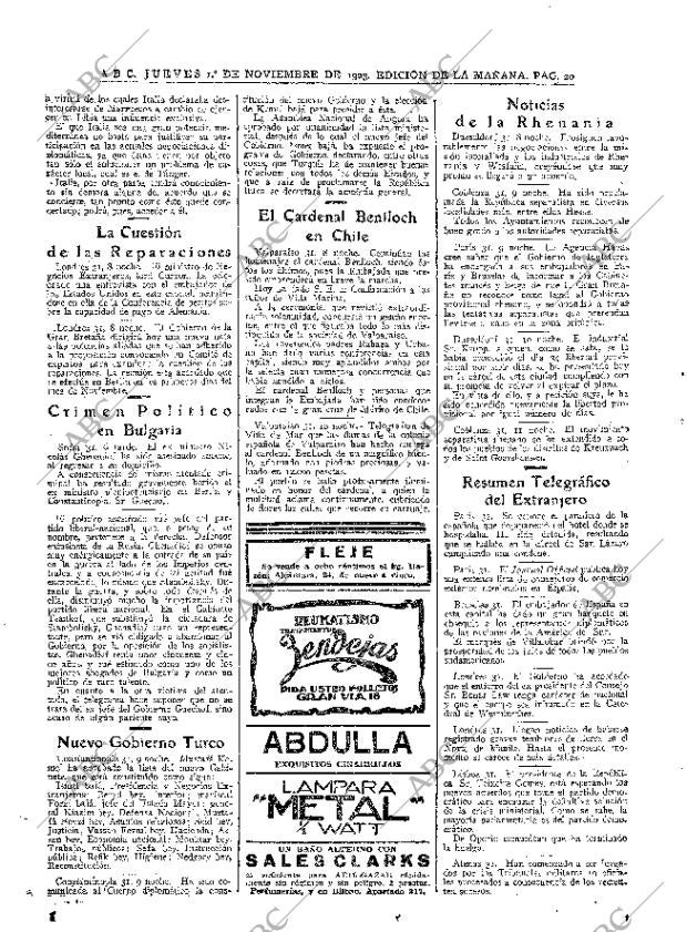 ABC MADRID 01-11-1923 página 20