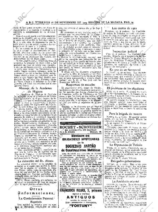 ABC MADRID 16-11-1923 página 14