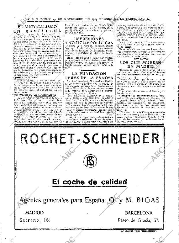 ABC MADRID 19-11-1923 página 14