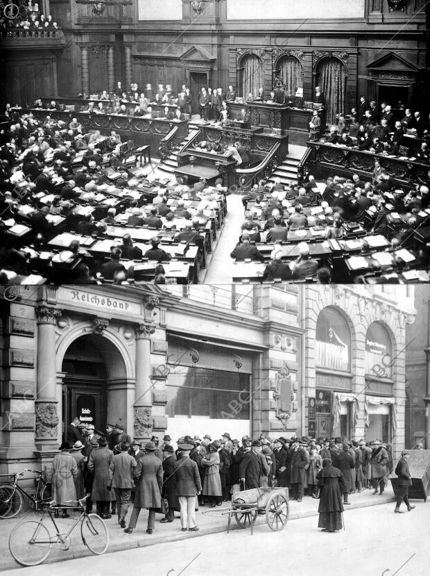 El salón del Reichstag durante la Famosa Sesion del 20 de los Corrientes