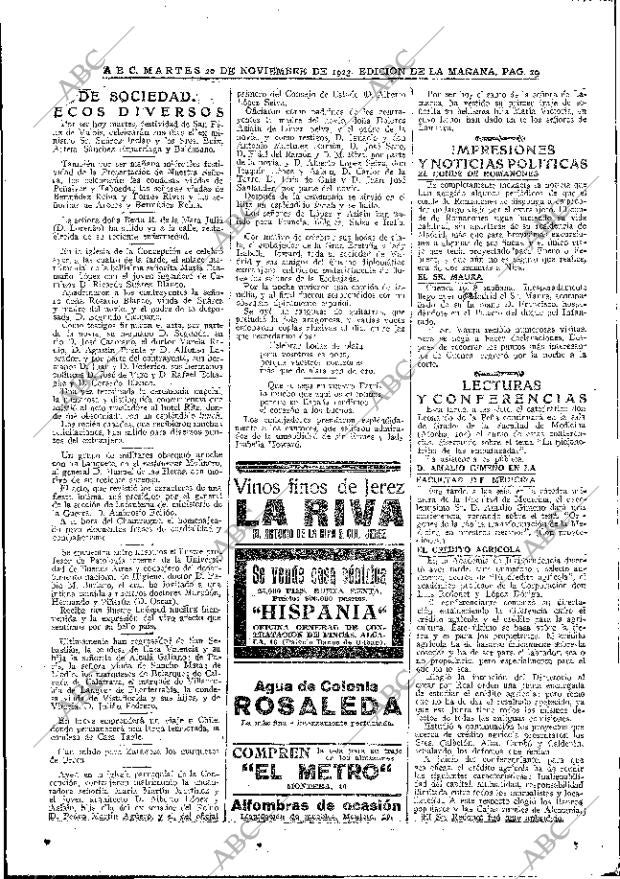 ABC MADRID 20-11-1923 página 19
