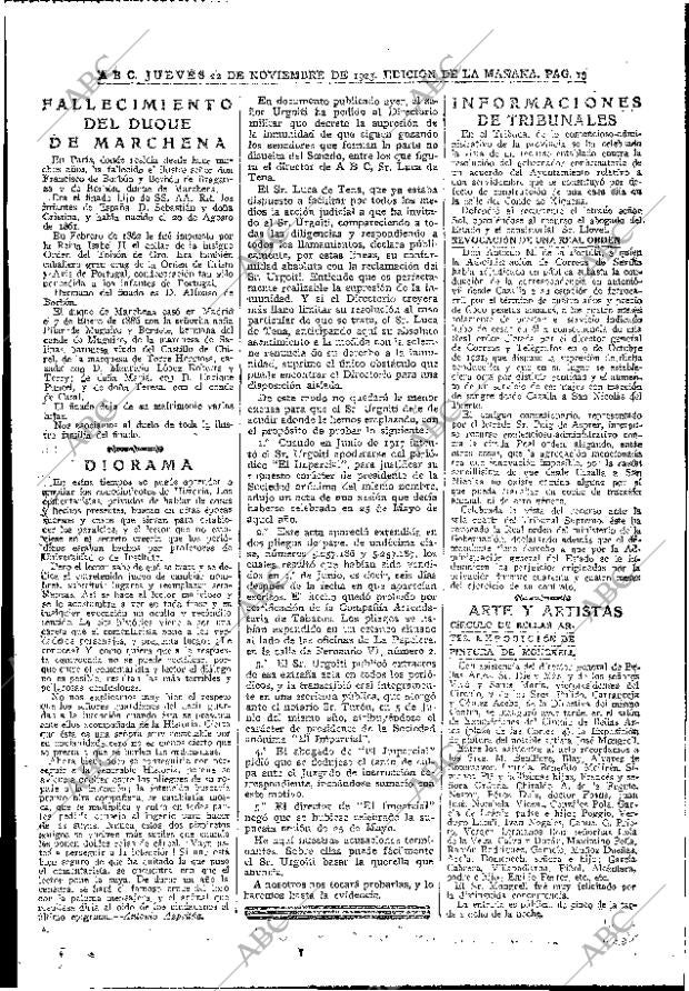 ABC MADRID 22-11-1923 página 13