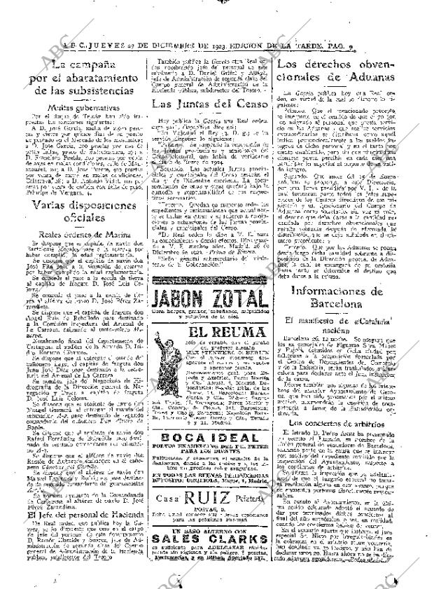 ABC MADRID 27-12-1923 página 9