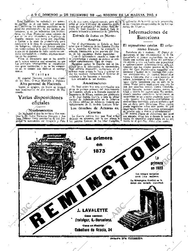 ABC MADRID 30-12-1923 página 8
