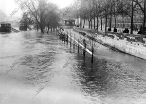Aspecto del Rio en las Inmediaciones del puente del Louvre