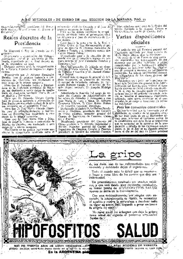 ABC MADRID 02-01-1924 página 10