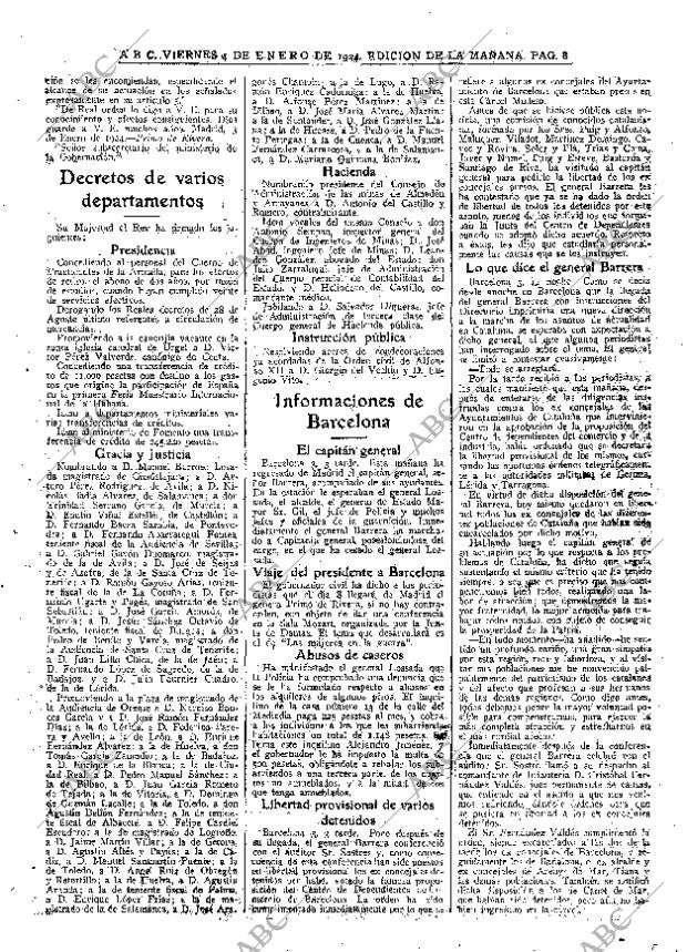 ABC MADRID 04-01-1924 página 8