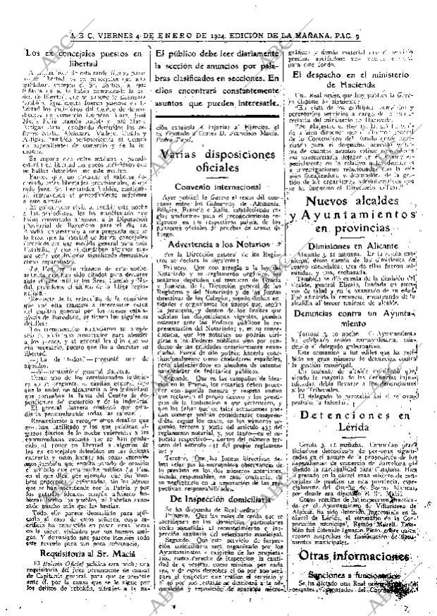 ABC MADRID 04-01-1924 página 9