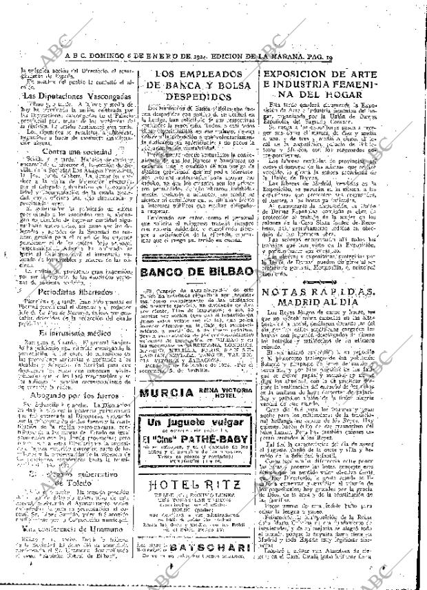 ABC MADRID 06-01-1924 página 19