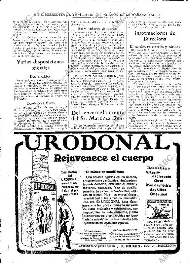 ABC MADRID 09-01-1924 página 12