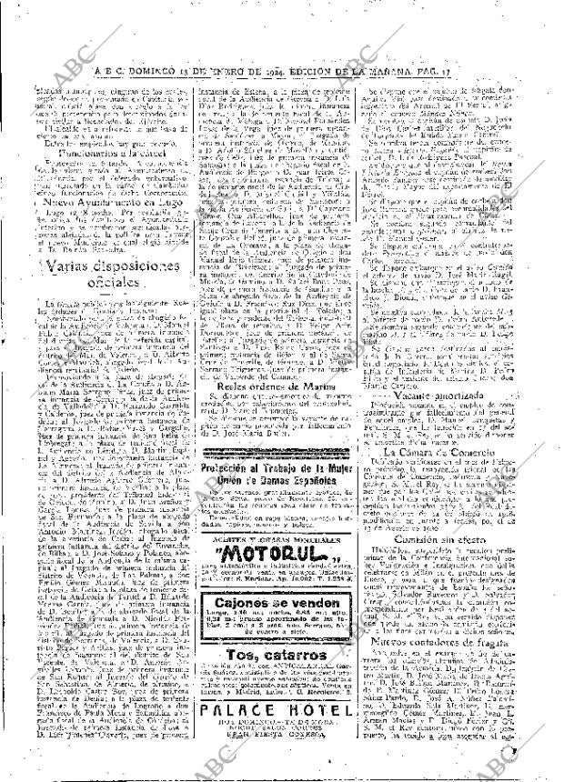 ABC MADRID 13-01-1924 página 17